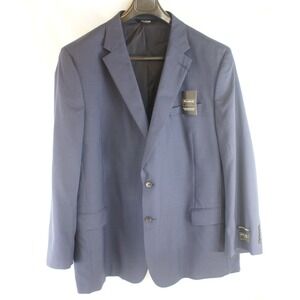 Jos A Bank Traveler Sport Coat 52L Men Blue Check 100% Wool Regal Fit Blazer NWT